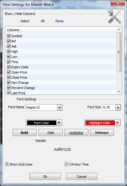 ViewSettings